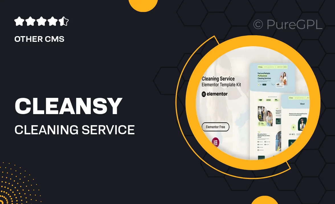 Cleansy – Cleaning Service Elementor Template Kit