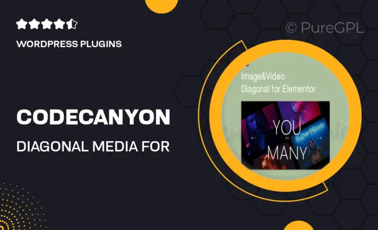codecanyon diagonal media for elementor