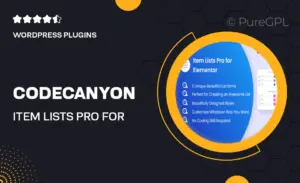 Codecanyon | Item Lists Pro for Elementor