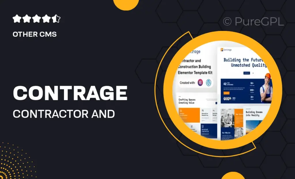 Contrage – Contractor and Construction Building Elementor Template Kit