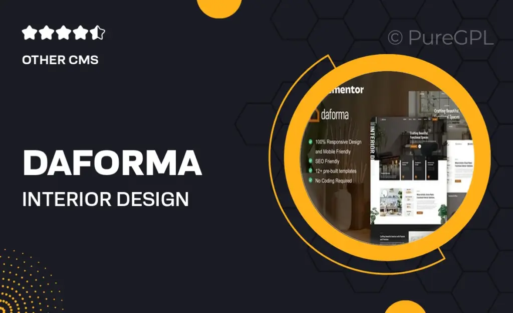 Daforma – Interior Design Service Elementor Pro Template Kit