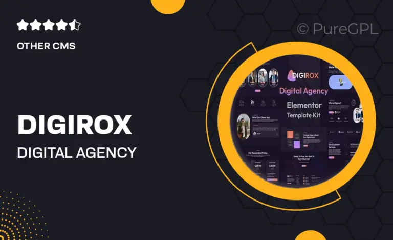 digirox digital agency elementor template kit