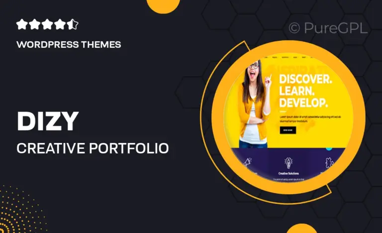 dizy creative portfolio theme