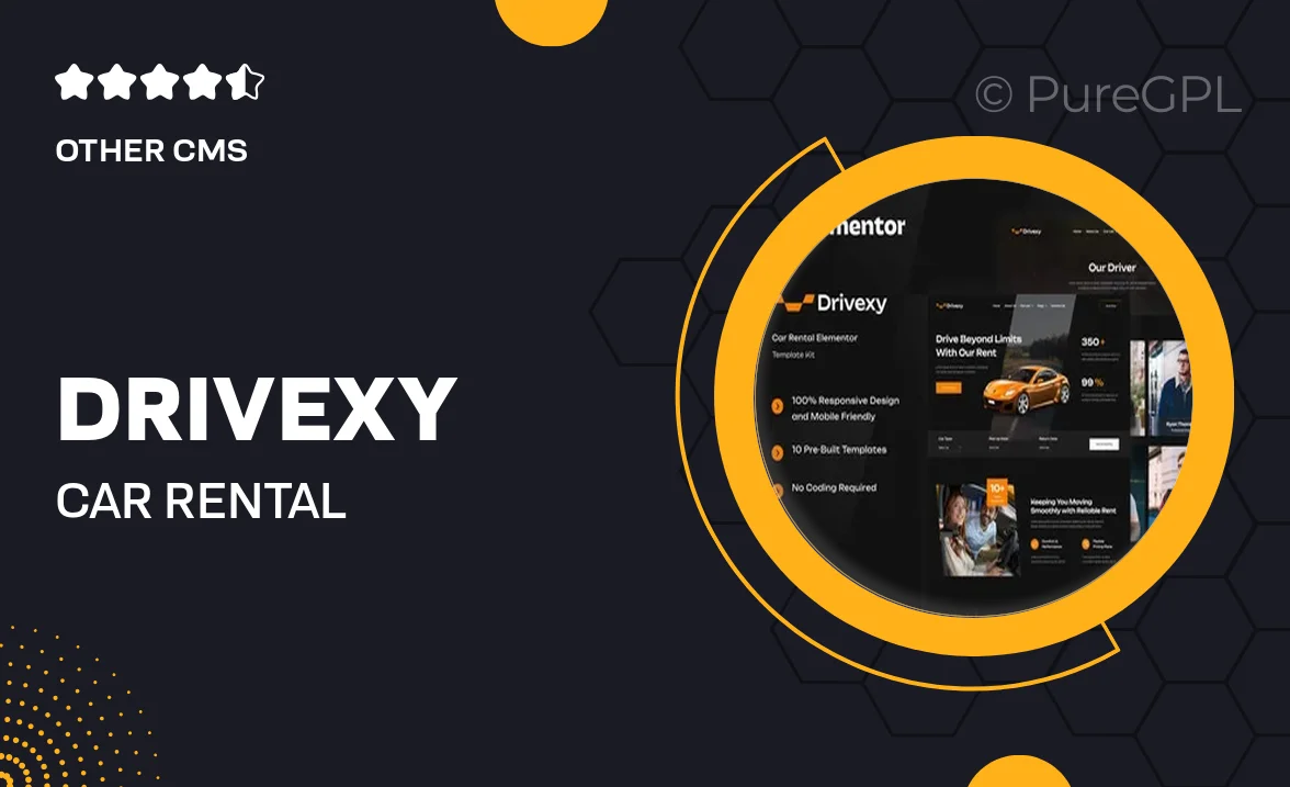 Drivexy – Car Rental Elementor Template Kit