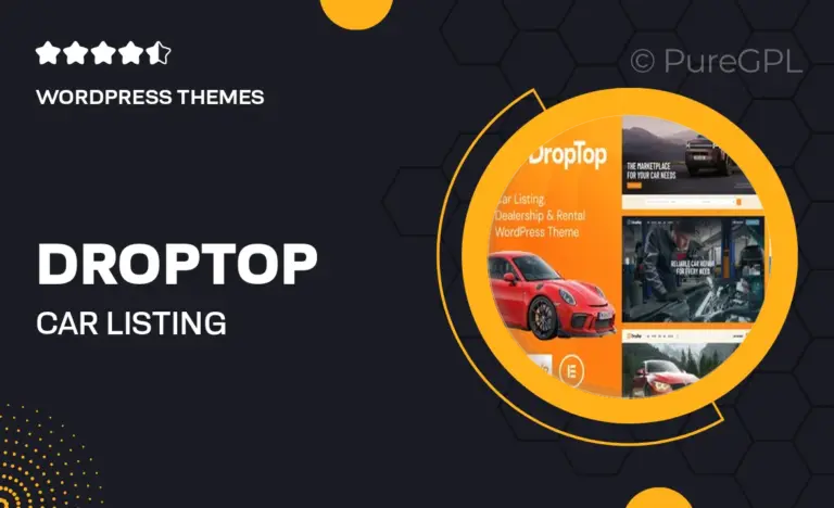 drop top car listing dealership rental wordpress theme