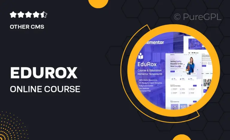 edurox online course education elementor pro template kit