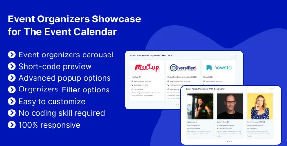 event organizers showcase for the event calendar 1