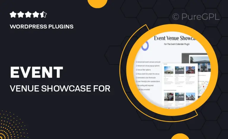 event venue showcase for the event calendar