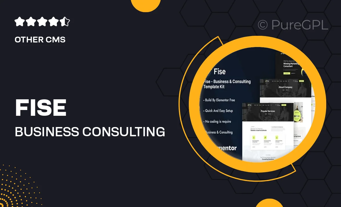 Fise – Business & Consulting Elementor Template Kit