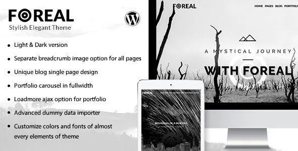foreal director writer wordpress theme 1