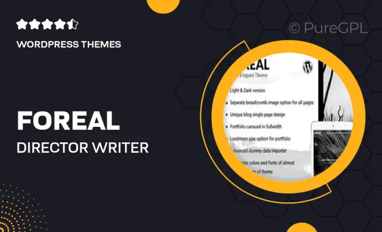 foreal director writer wordpress theme