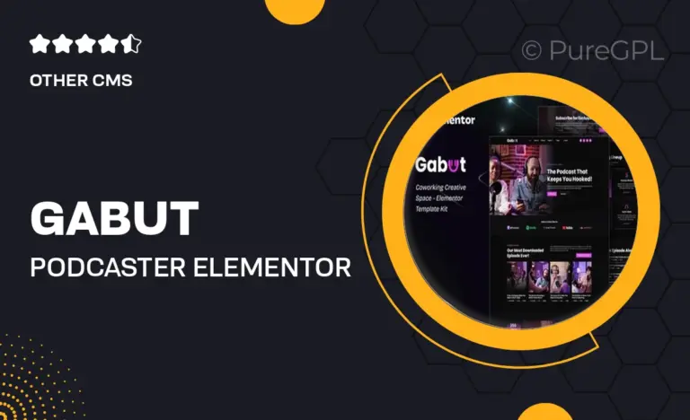 gabut podcaster elementor template kit