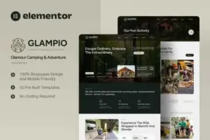 Glampio – Glamour Camping & Adventure Elementor Template Kit