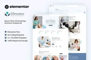 Glowence – Beauty Clinic & Dermatology Elementor Template Kit