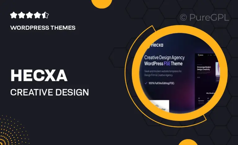 hecxa creative design agency fse wordpress theme