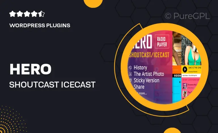 hero shoutcast icecast radio player elementor
