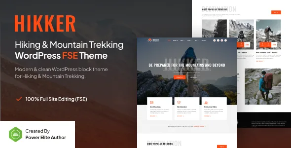 Hikker – Hiking & Mountain Trekking FSE WordPress Theme