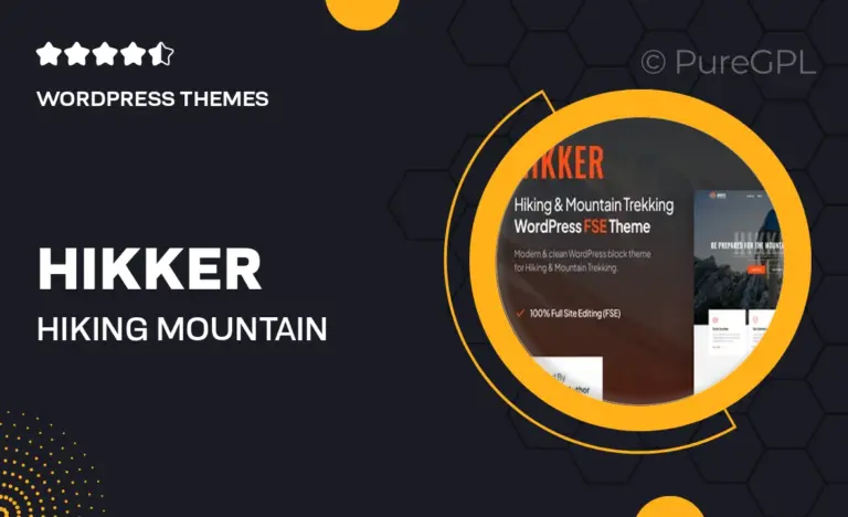 hikker hiking mountain trekking fse wordpress theme