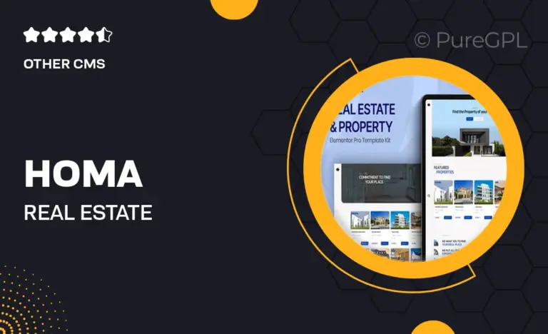 homa real estate property elementor pro template kit