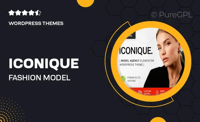 iconique fashion model agency wordpress theme