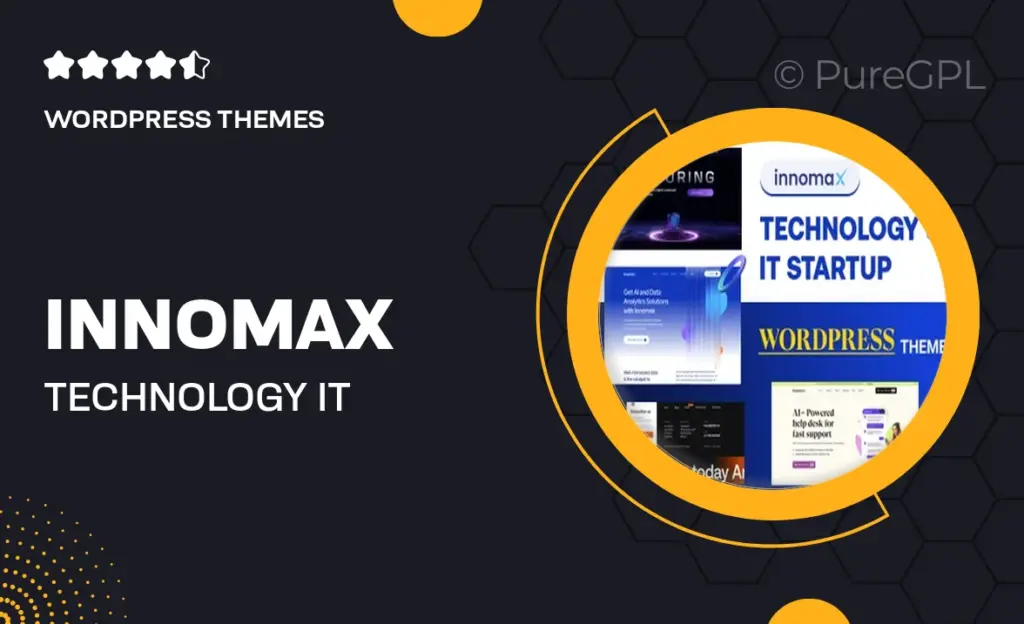 Innomax – Technology & IT Startup WordPress Theme