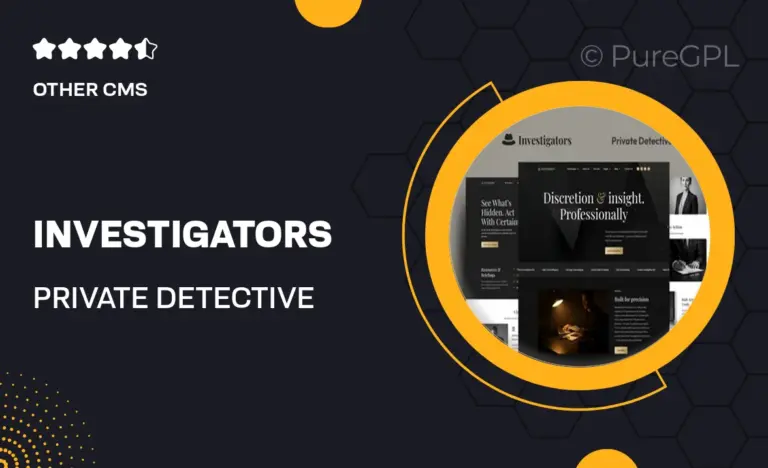 investigators private detective elementor pro template kit