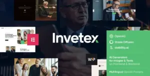 Invetex | Business Consulting & Investments WordPress Theme + RTL