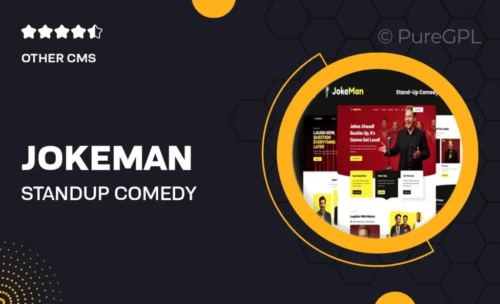JokeMan – Stand-Up Comedy Elementor Pro Template Kit