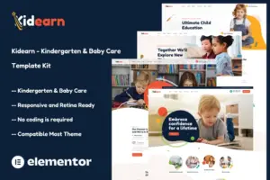 Kidearn – Kindergarten & Baby Care Elementor Template Kit