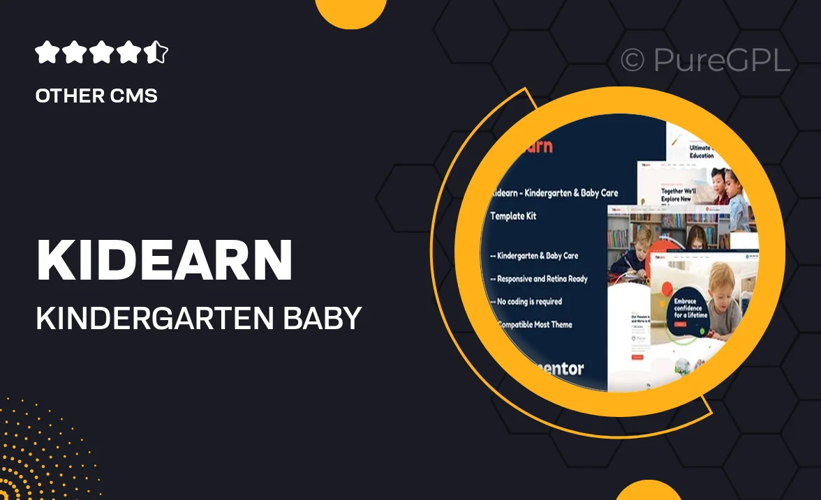 Kidearn – Kindergarten & Baby Care Elementor Template Kit