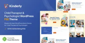 Kinderly – Child Therapist & Psychologist FSE WordPress Theme