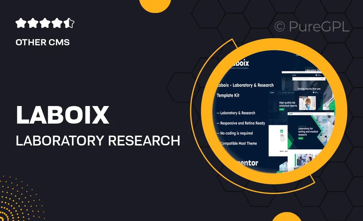 Laboix – Laboratory & Research Elementor Template Kit