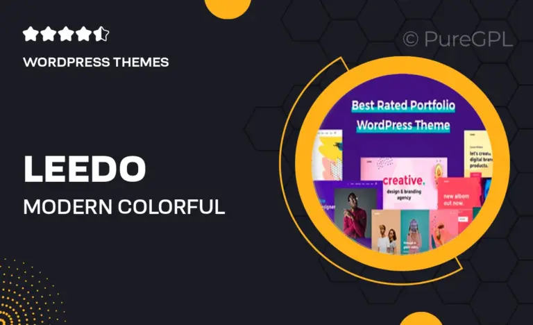 leedo modern colorful creative portfolio wordpress theme