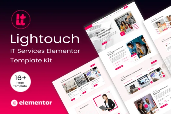 lightouch it solutions elementor template kit 1