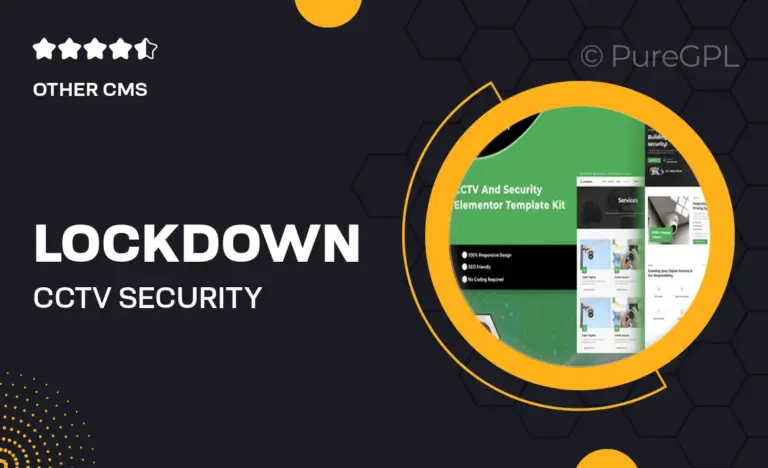 lockdown cctv security elementor template kit