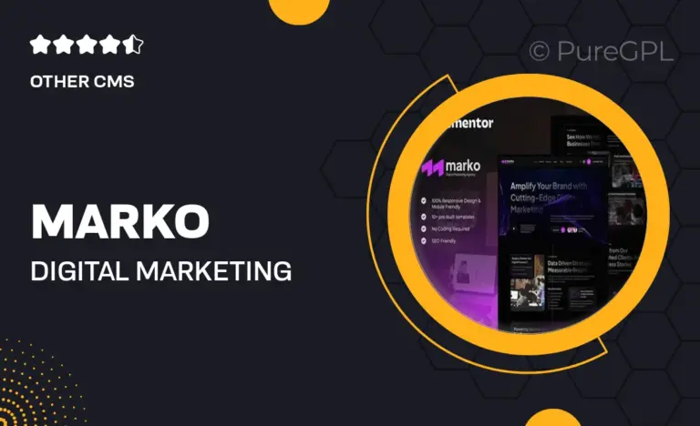 marko digital marketing agency elementor template kit