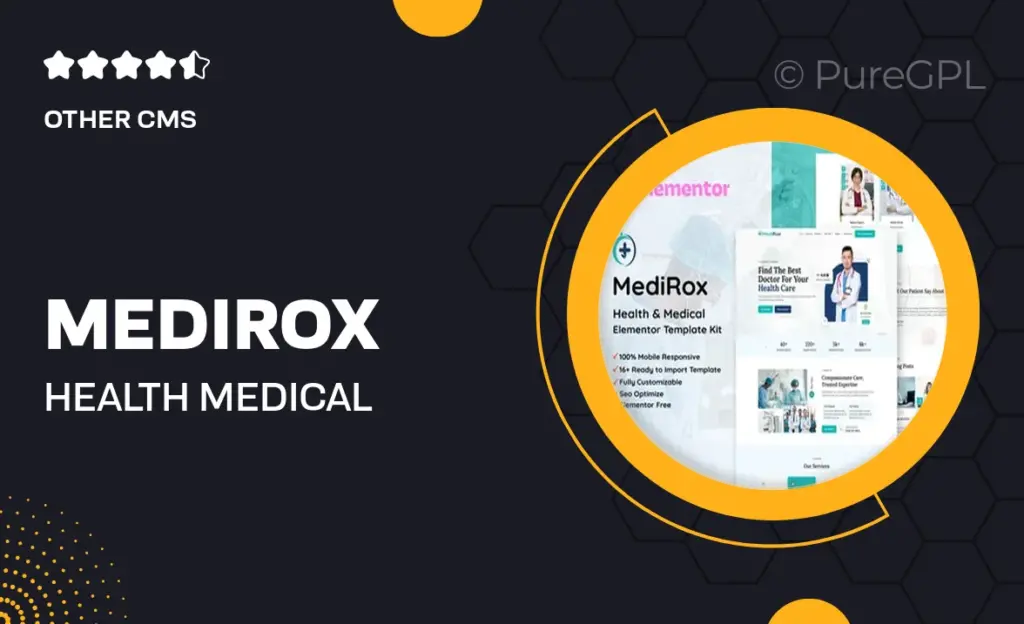 MediRox – Health & Medical Elementor Template Kit