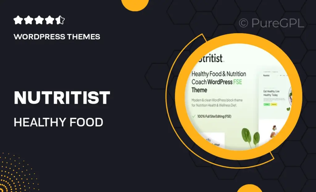 Nutritist – Healthy Food & Nutrition Coach FSE WordPress Theme