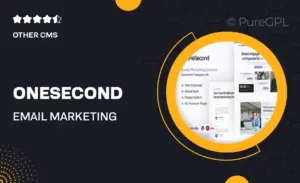 OneSecond – Email Marketing Service Elementor Template Kit