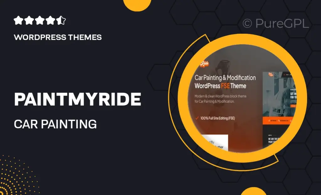 PaintMyRide – Car Painting & Modification FSE WordPress Theme