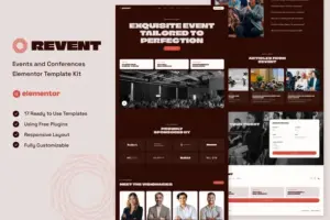 Revent – Events & Conferences Elementor Template Kit