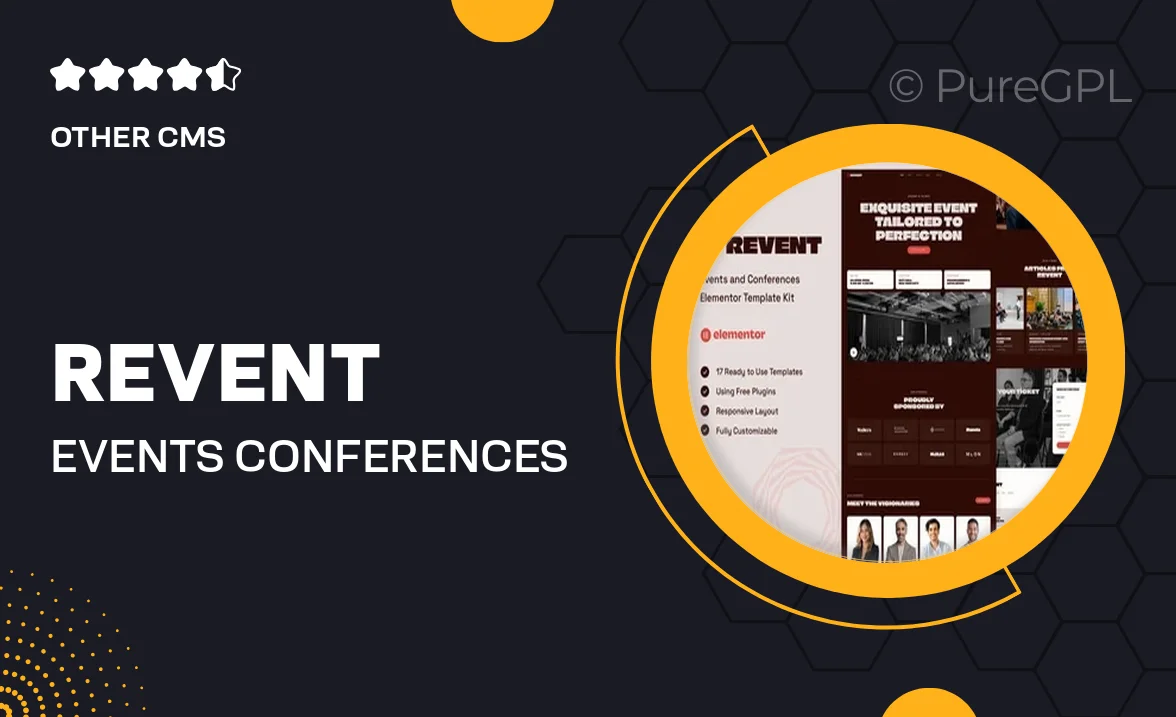 Revent – Events & Conferences Elementor Template Kit