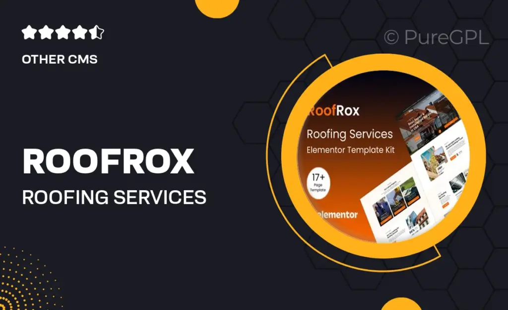 Roofrox – Roofing Services Elementor Template Kit