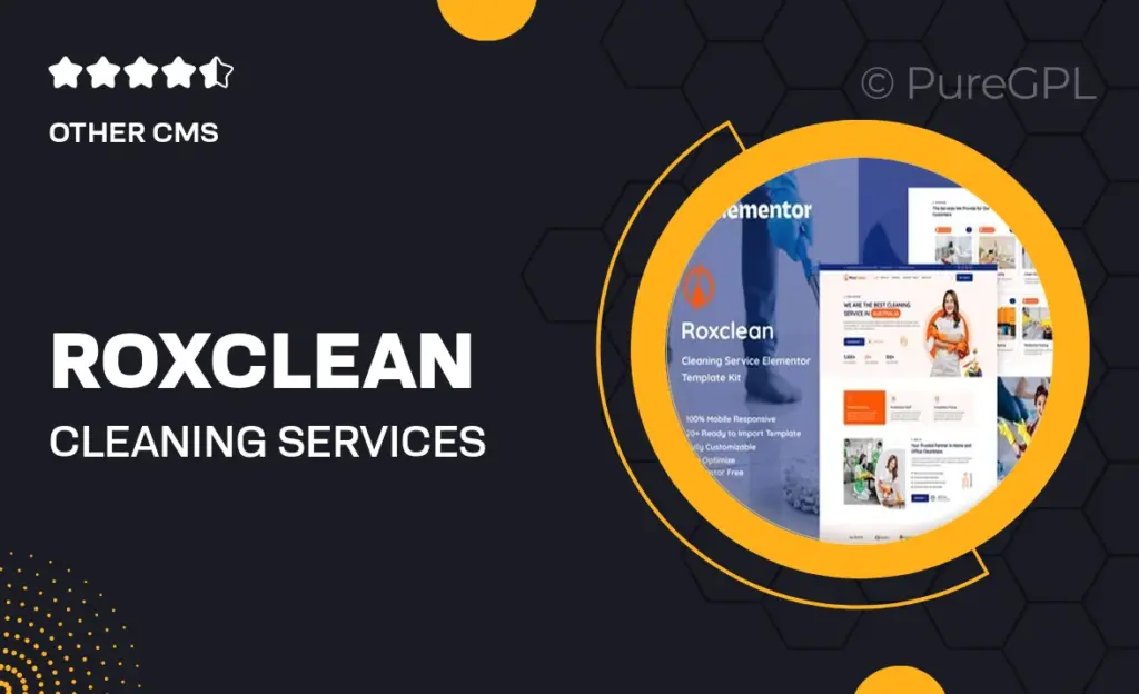 RoxClean – Cleaning Services Elementor Template Kit