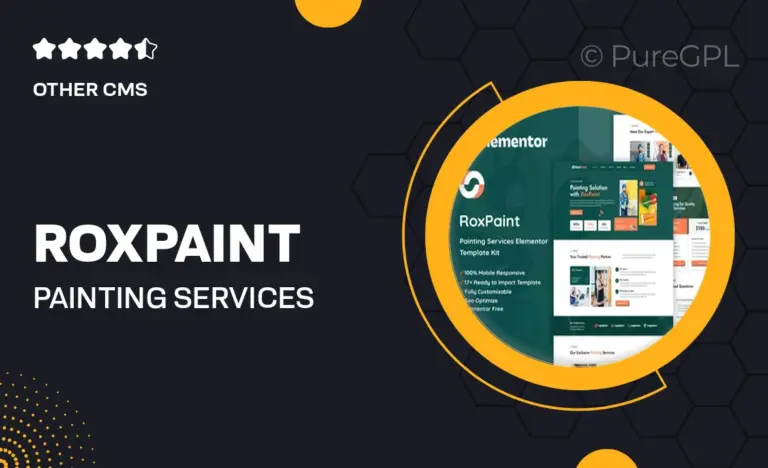 roxpaint painting services elementor template kit