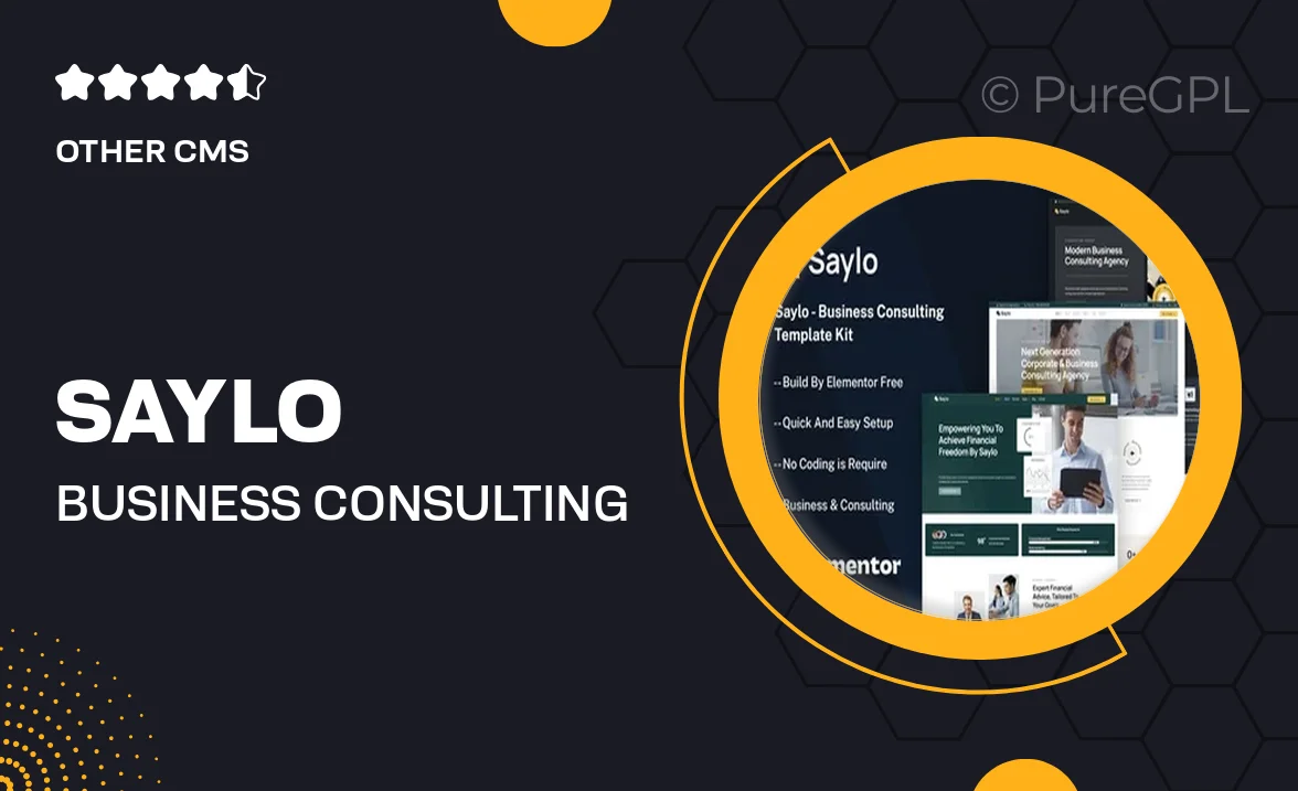 Saylo – Business Consulting Elementor Template Kit