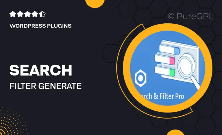 search filter generate blocks extension