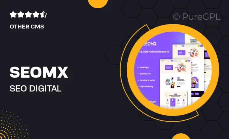 seomx seo digital marketing elementor template kit