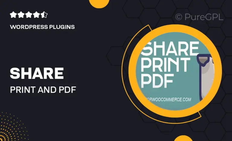 share print and pdf products for woocommercee
