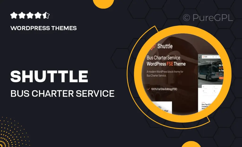 Shuttle – Bus Charter Service FSE WordPress Theme